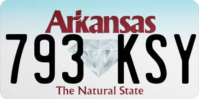 AR license plate 793KSY