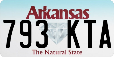 AR license plate 793KTA