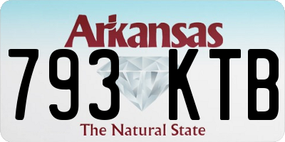 AR license plate 793KTB