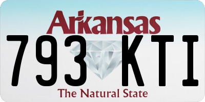 AR license plate 793KTI