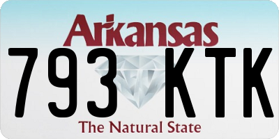 AR license plate 793KTK