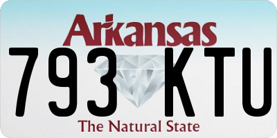 AR license plate 793KTU