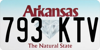 AR license plate 793KTV