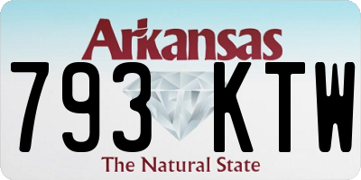 AR license plate 793KTW