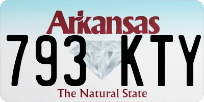 AR license plate 793KTY