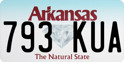 AR license plate 793KUA