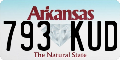 AR license plate 793KUD