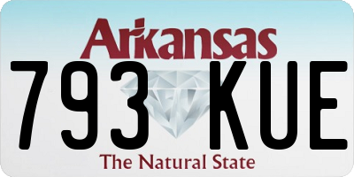 AR license plate 793KUE