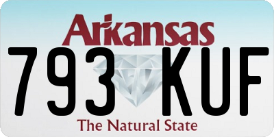 AR license plate 793KUF