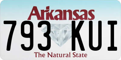AR license plate 793KUI