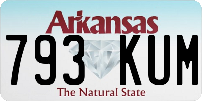 AR license plate 793KUM