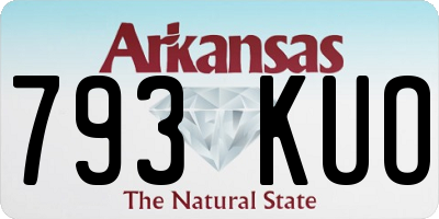 AR license plate 793KUO