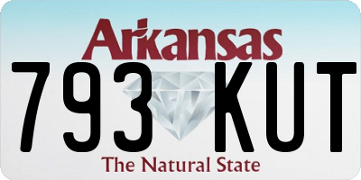 AR license plate 793KUT