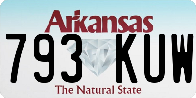 AR license plate 793KUW