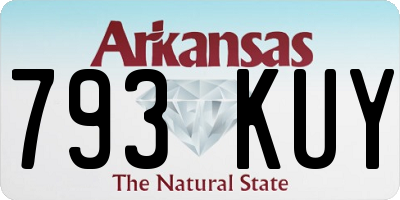 AR license plate 793KUY