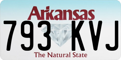 AR license plate 793KVJ