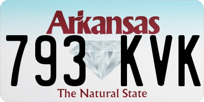 AR license plate 793KVK