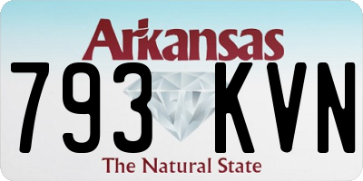 AR license plate 793KVN