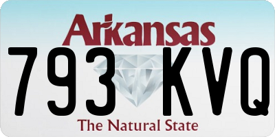 AR license plate 793KVQ