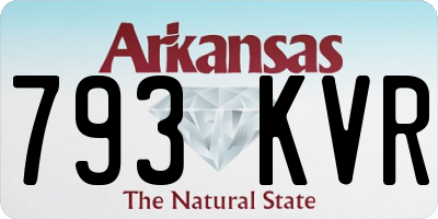 AR license plate 793KVR