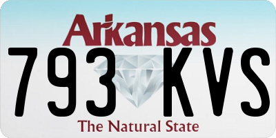 AR license plate 793KVS
