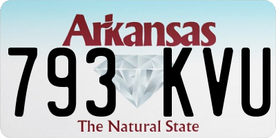 AR license plate 793KVU