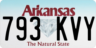 AR license plate 793KVY