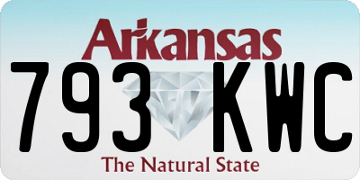 AR license plate 793KWC
