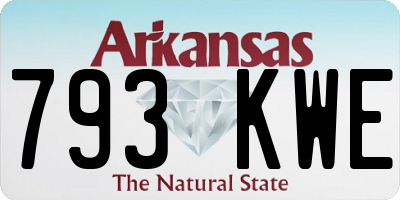 AR license plate 793KWE