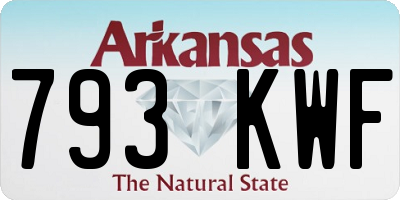AR license plate 793KWF