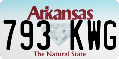 AR license plate 793KWG