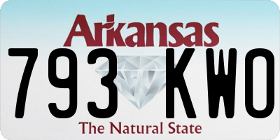 AR license plate 793KWO