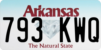 AR license plate 793KWQ