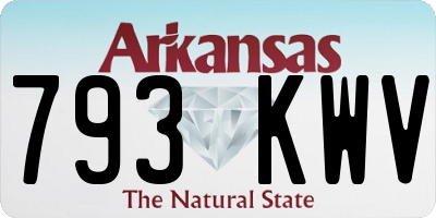 AR license plate 793KWV