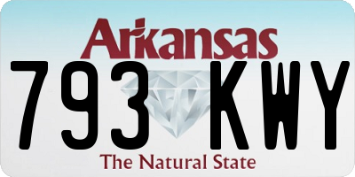 AR license plate 793KWY