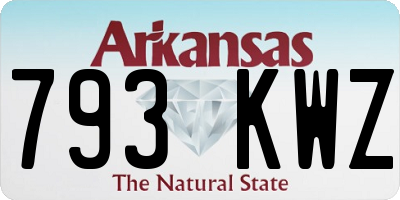 AR license plate 793KWZ