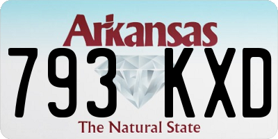 AR license plate 793KXD