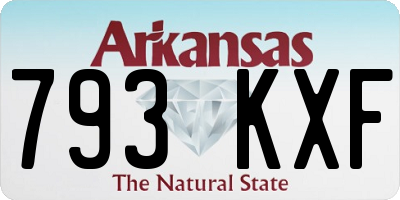 AR license plate 793KXF