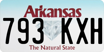 AR license plate 793KXH