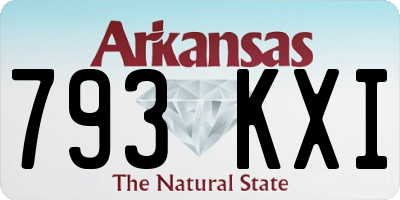 AR license plate 793KXI