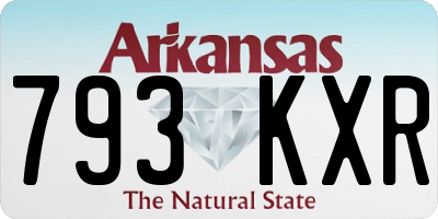 AR license plate 793KXR