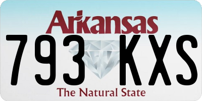 AR license plate 793KXS