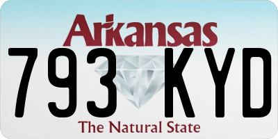 AR license plate 793KYD