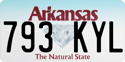 AR license plate 793KYL