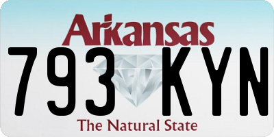 AR license plate 793KYN