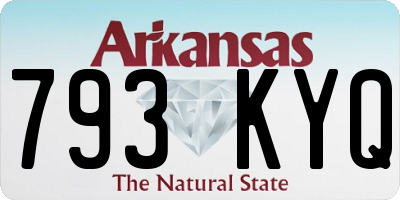 AR license plate 793KYQ