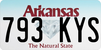 AR license plate 793KYS