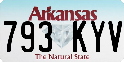 AR license plate 793KYV