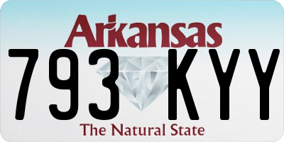 AR license plate 793KYY