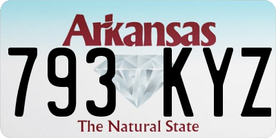 AR license plate 793KYZ